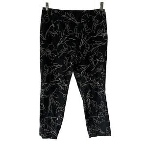 Jules & Leopold Ankle pant Black & White Print Pull On Stretch Casual Comfy